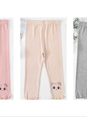 女童貓貓七分打底褲 (一套3條)