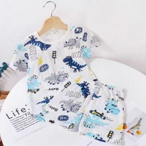 男童恐龍滿印短袖家居服