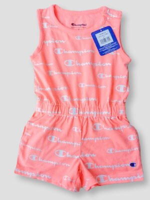 女童連身褲 – 粉紅運動連身褲