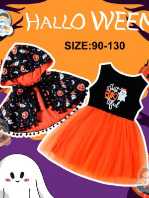 Halloween 披肩加連身裙套裝