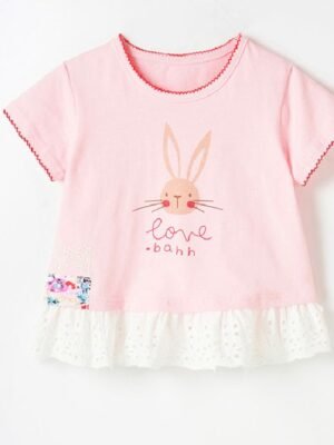 女童兔仔短袖Tee
