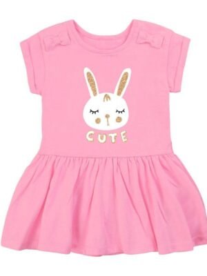 女童連身裙 – 粉紅兔仔連身裙