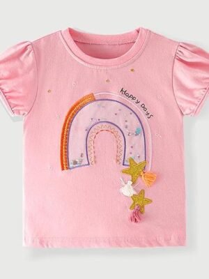 女童粉紅短袖Tee