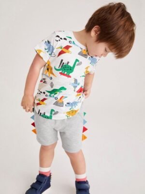 男童套裝 - 恐龍短袖套裝(上衣+短褲) BSS014