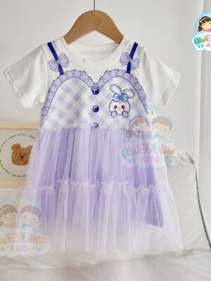 連身裙 - 紫兔＆粉貓紗裙