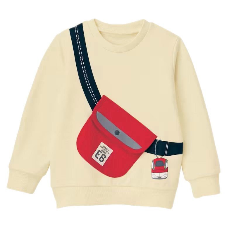 兒童衛衣 – 【現貨】日單袋仔米白/藍色毛圈衛衣 - Awesome Kids 童裝 百貨