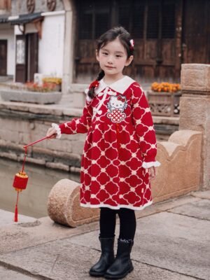 新年裙 – Kitty中式紅色針織新年裙 (size 90)