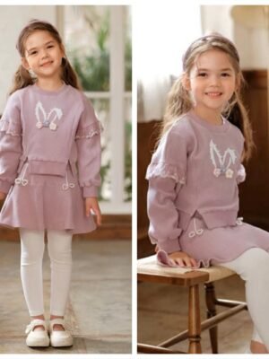 女童套裝 - 韓版紫色套裝