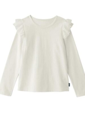 女童Tee - 日單白色長䄂Tee