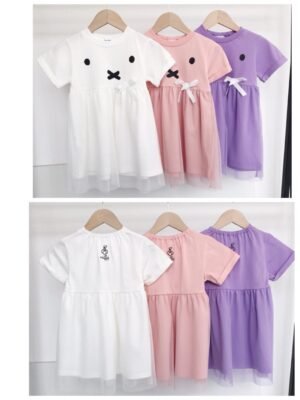 連身裙 - 日單Miffy紫色連身裙