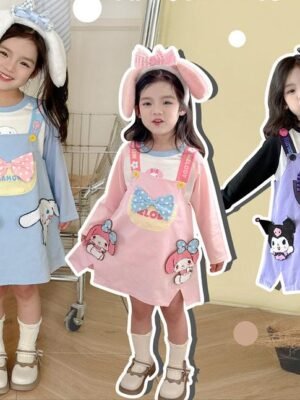 連身裙 - 卡通吊帶連身裙