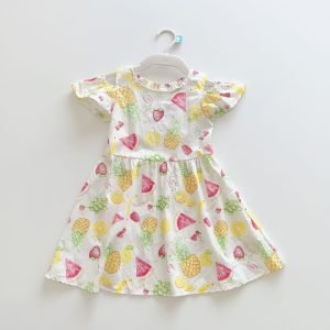 連身裙 – 日單中大童露肩水果裙