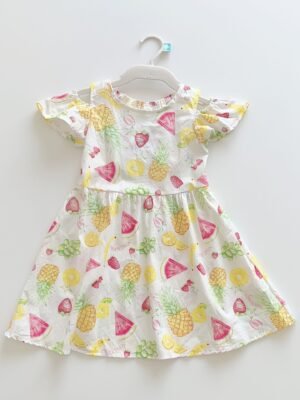 連身裙 – 日單中大童露肩水果裙