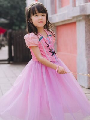粉紅公主長紗裙
