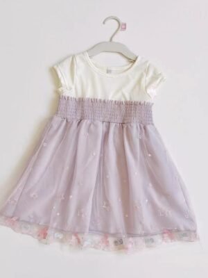 日單刺繡連身紗裙