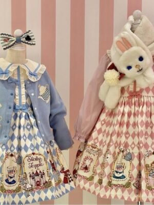 公主裙-日牌Shirley Temple愛麗絲方格長䄂連身裙