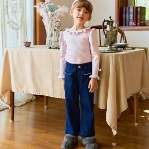 韓單女童牛仔褲