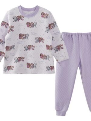 家居服 – 日單紫色Paw加厚棉質家居服