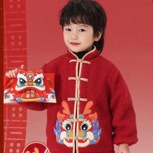 新年衫 – 農曆新年系列🧧兒童羊羔絨拜年外套