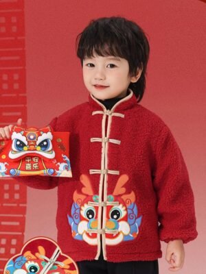 新年衫 – 農曆新年系列🧧兒童羊羔絨拜年外套