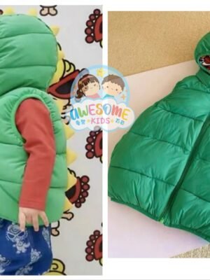 男童外套-日單黑超B恐龍造型背心外套