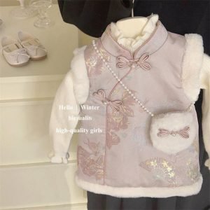 新年衫 – 農曆新年系列🧧女童粉紅背心裙