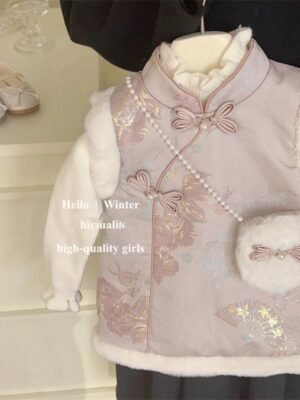 新年衫 – 農曆新年系列🧧女童粉紅背心裙