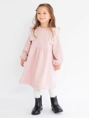 新年裙 – 親子款 粉紅絲絨連身裙