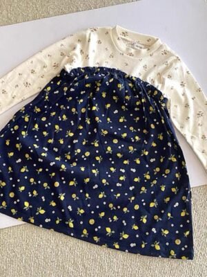 女童連身裙-日單長袖連身裙