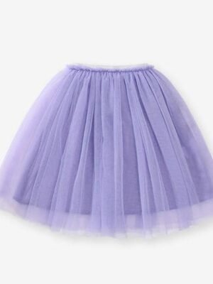 女童裙-紫色半截紗裙