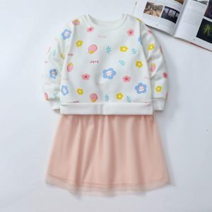 女童連身裙-女童加絨連身裙