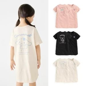 玉桂狗/Melody/Kuromi 刺繡公仔短袖T裙