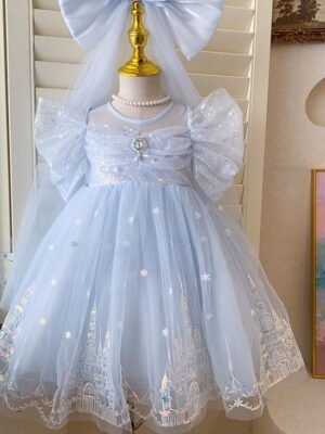公主裙 - 藍色公主裙(送頭紗)