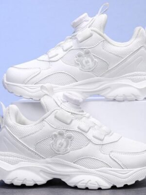 返學鞋 – 鈕扣白波鞋