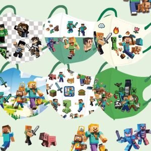 兒童口罩 – Minecraft中童口罩(60個)