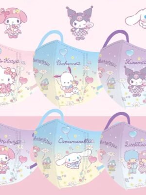 兒童口罩 – Sanrio卡通中童口罩(60個)