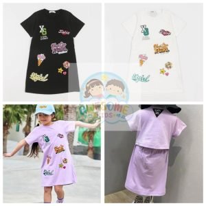 連身裙 –日單Xgirl logo露腰直身裙