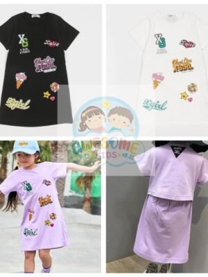 連身裙 –日單Xgirl logo露腰直身裙