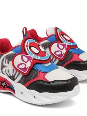 閃燈鞋-男童蜘蛛俠閃燈波鞋