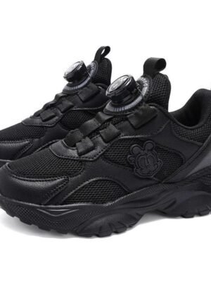 返學鞋 – 鈕扣全黑色波鞋