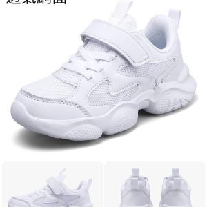 返學鞋 – 透氣網面白波鞋