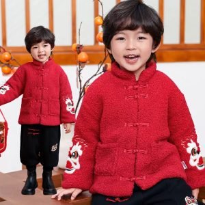 新年衫 – 農曆新年系列🧧兒童搖粒絨拜年外套