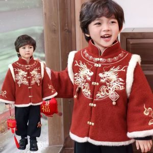 新年衫 – 農曆新年系列🧧兒童金龍拜年外套