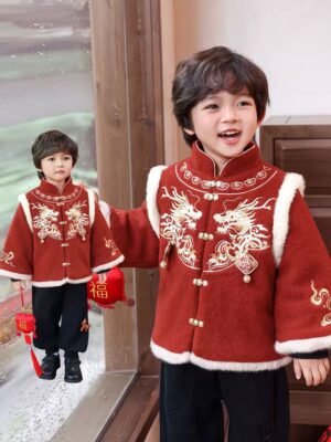 新年衫 – 農曆新年系列🧧兒童金龍拜年外套