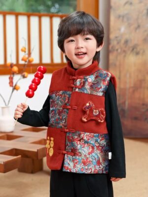 新年衫 – 農曆新年系列🧧兒童馬年拜年背心外套