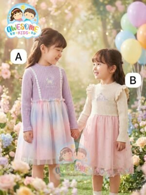 連身裙 - 日單獨角獸連身紗裙