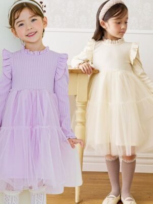 連身裙 - 韓單女童蓬蓬連身紗裙 (100/110)