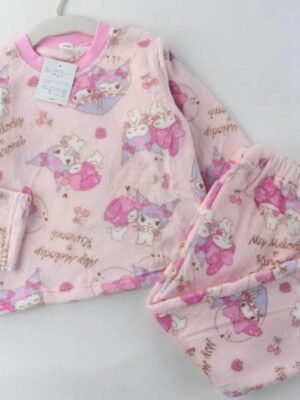 日單Melody ＆Kuromi法蘭絨睡衣套裝