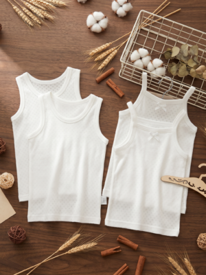 純棉網眼透氣 兒童打底背心 / 吊帶衫 | 超值套裝 (1包2件)