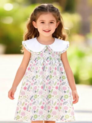 清新碎花娃娃領女童連身裙 | 春夏連身裙